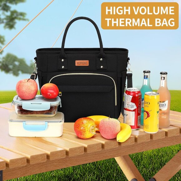 Lunch Bag Lunch Box Women Insulated Cooler Bag for Work, Large Lunchbox for Adul - Picture 2 of 9